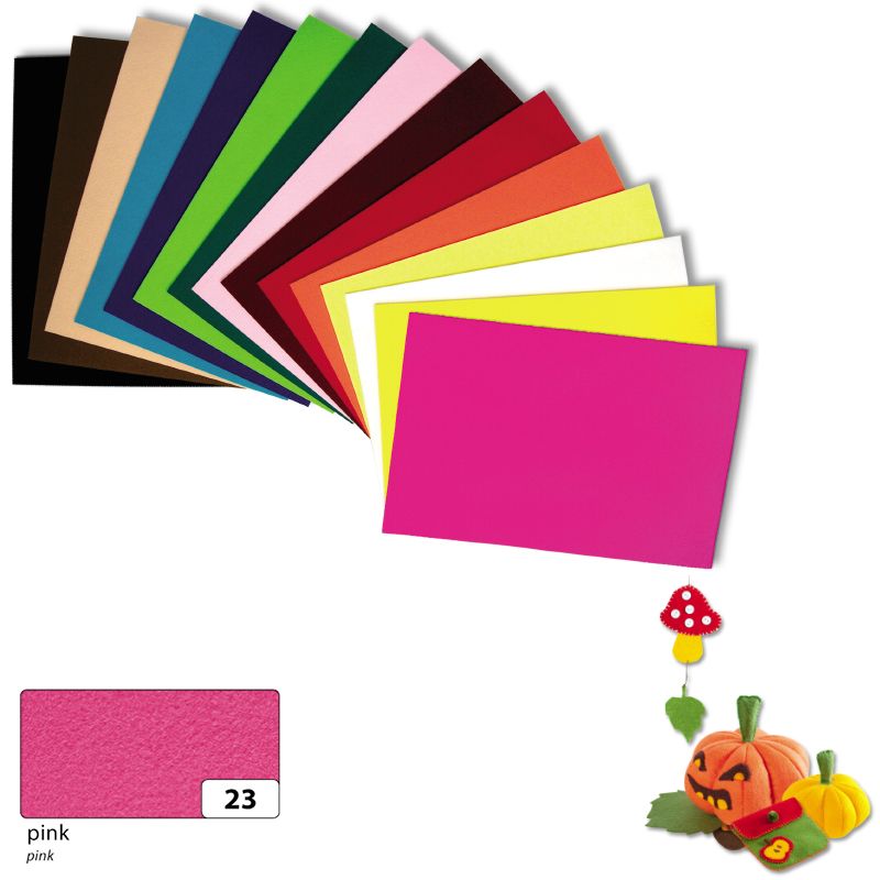 Folia filc anyag 45x70cm 3,5mm 1 ív pink