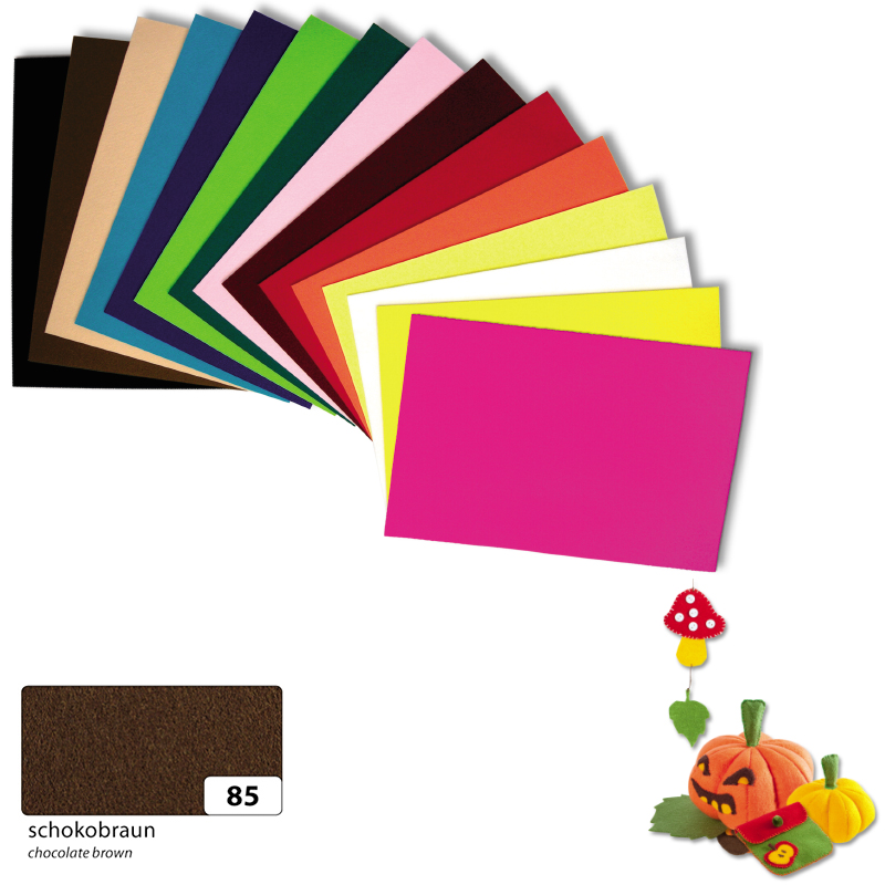 Folia filc anyag 45x70cm 3,5mm 1 ív csokoládé barna