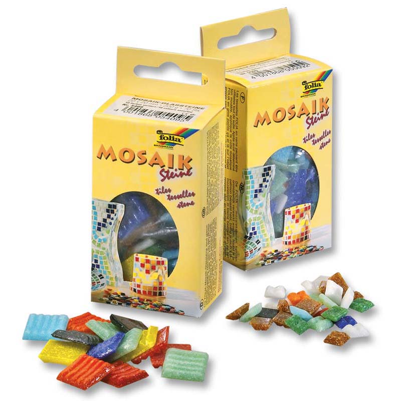 Folia üvegkövek mozaik 20x20mm 200gr 70db különféle