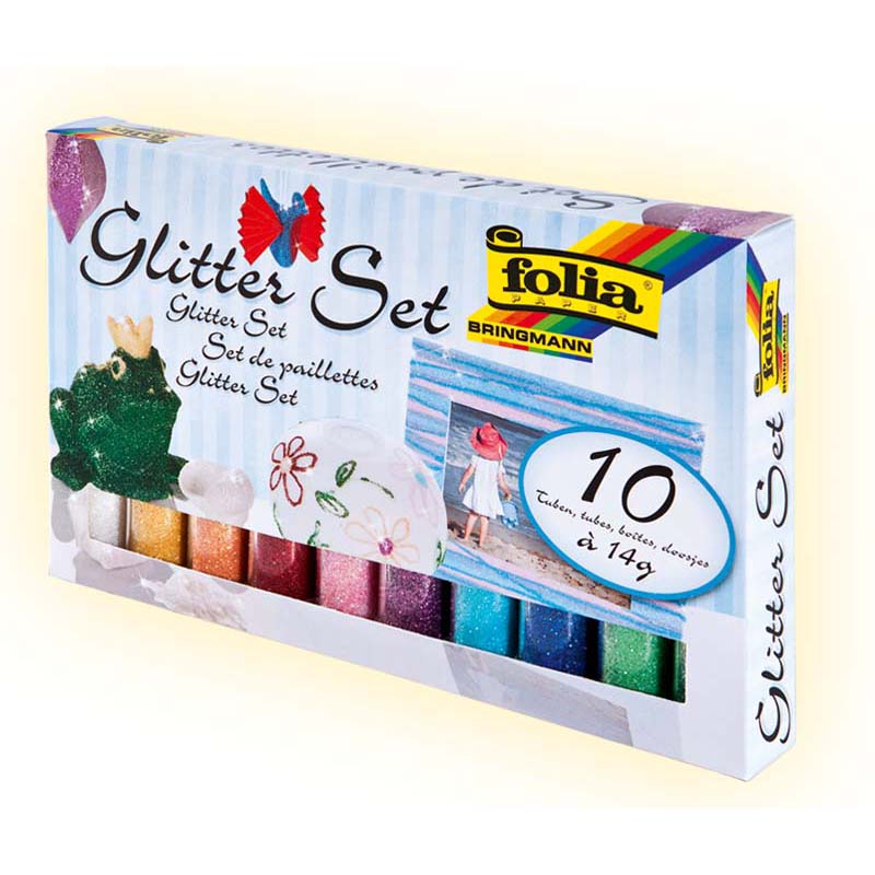 Folia csillám szett 10db vegyes szín 14gr