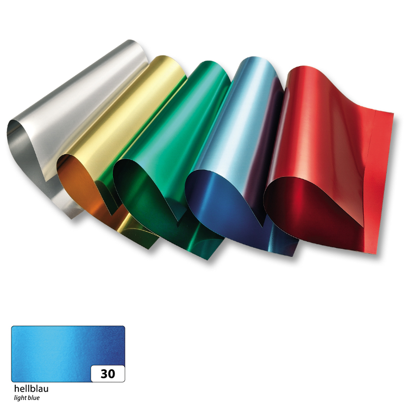 Folia fólia karton 35x50cm 10ív világoskék laminált