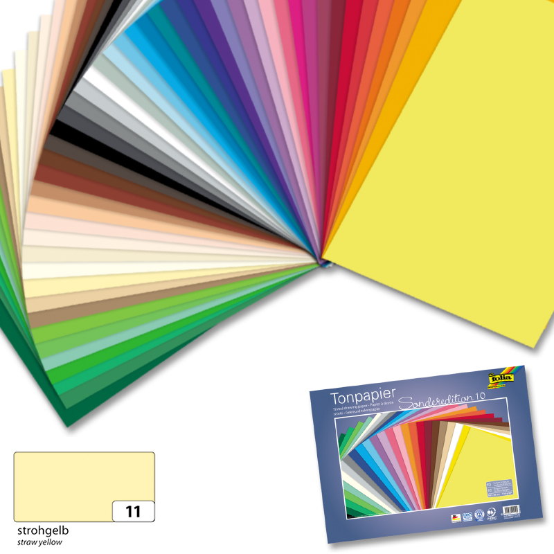 Folia dekorációs karton 35x50cm 130g 20 ív halvány sárga