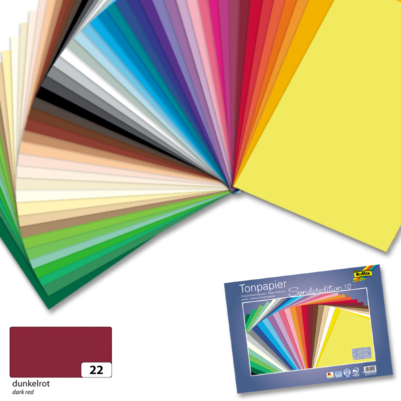 Folia dekorációs karton 35x50cm 130g 20 ív bordó