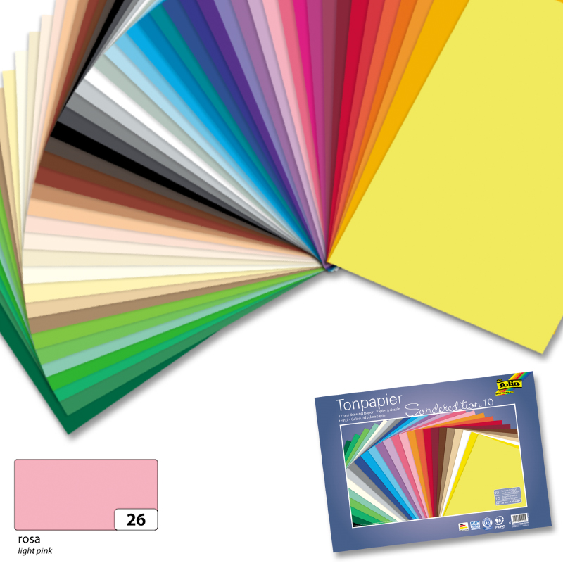 Folia dekorációs karton 35x50cm 130g 20 ív világos rózsa