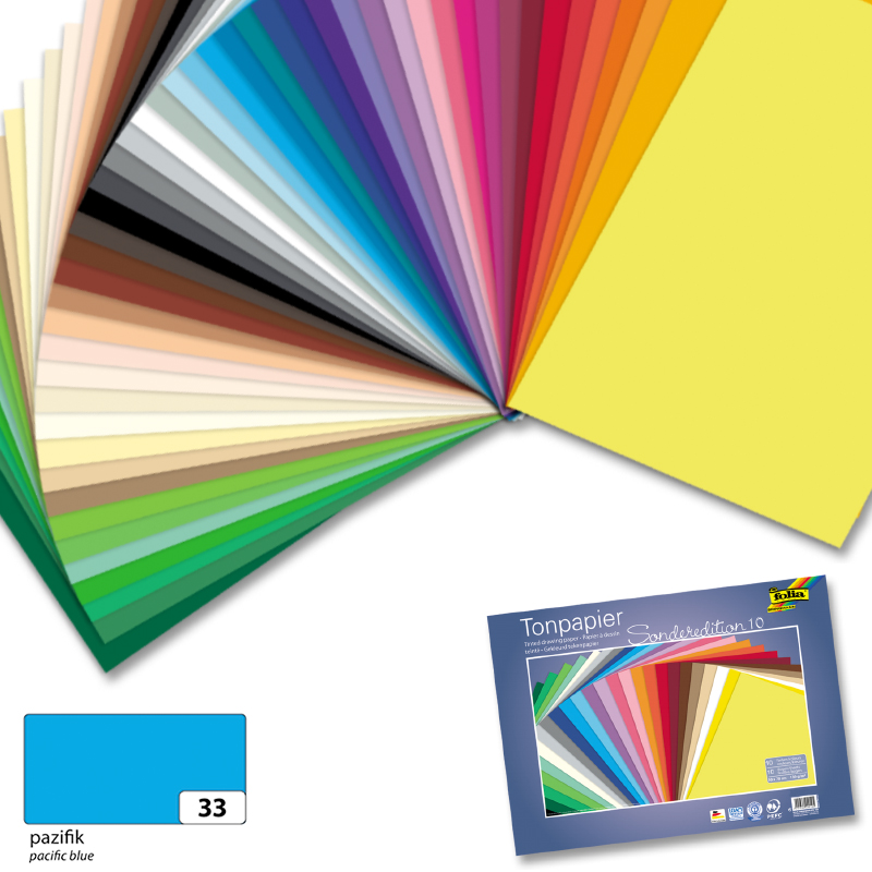 Folia dekorációs karton 35x50cm 130g 20 ív tengerkék