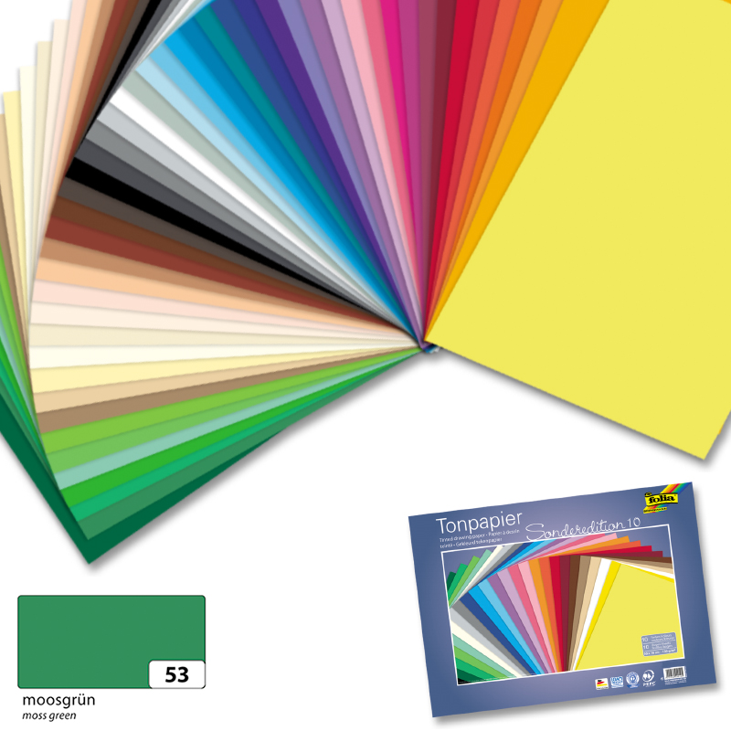 Folia dekorációs karton 35x50cm 130g 20 ív zöld