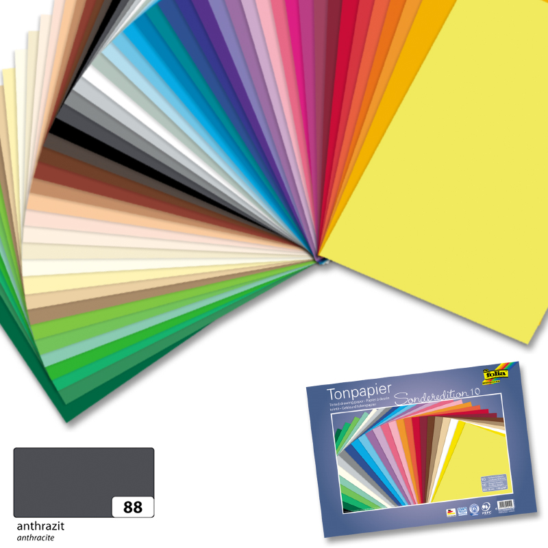 Folia dekorációs karton 35x50cm 130g20 ív antraci