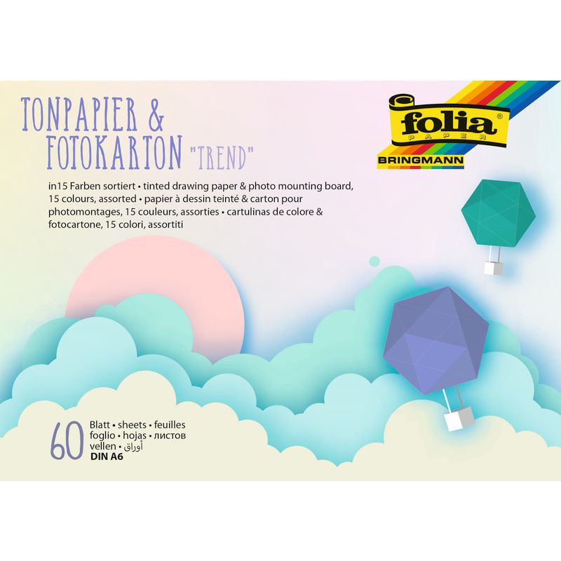 Folia dekorációs papír készlet A/6 60ív 