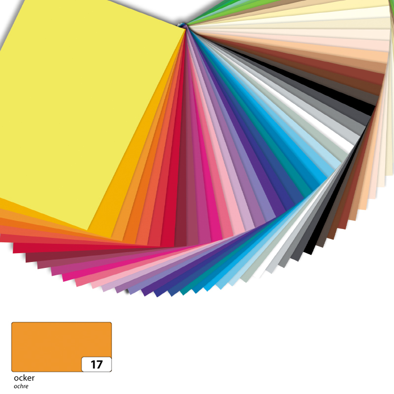 Folia dekorációs karton 50x70cm 130gr 10ív okkersárg