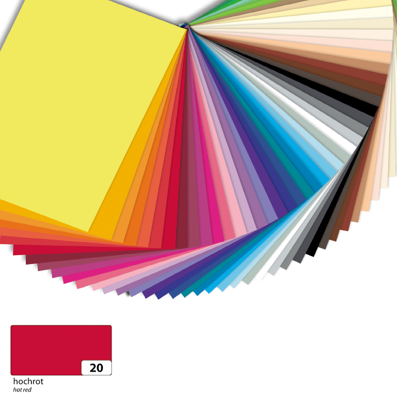 Folia dekorációs karton 50x70cm 130gr 10ív piros