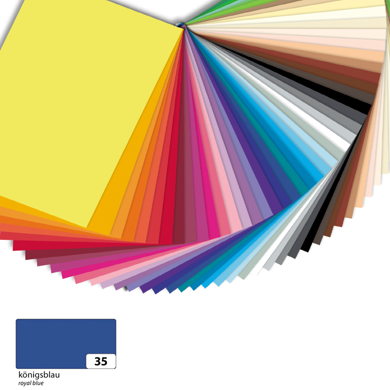 Folia dekorációs karton 50x70cm 130gr 10ív királykék