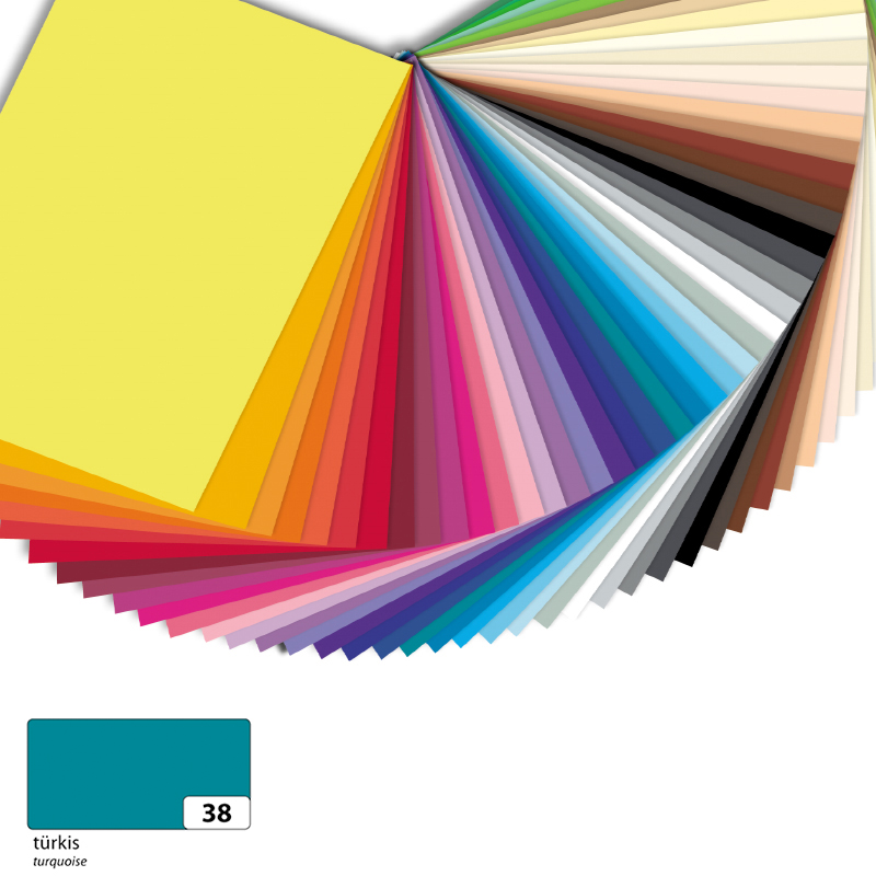 Folia dekorációs karton 50x70cm 130gr 10ív türkisz