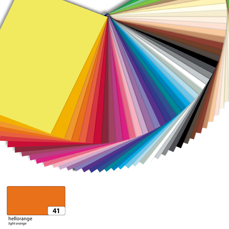 Folia dekorációs karton 50x70cm 130gr 10ív világos narancs