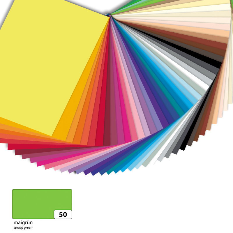 Folia dekorációs karton 50x70cm 130gr 10ív május zöl