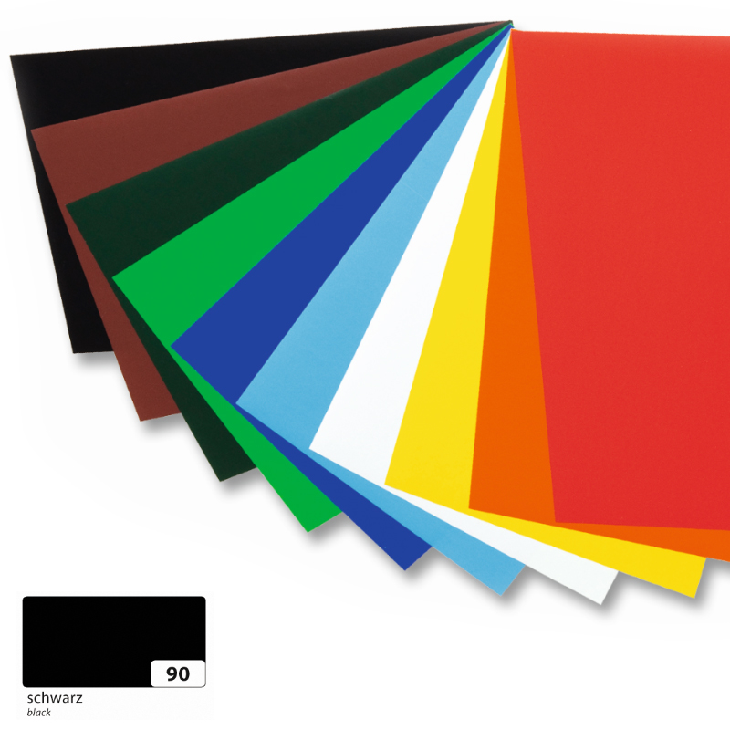 Folia színes papír 35x50cm 20 ív fekete rag.