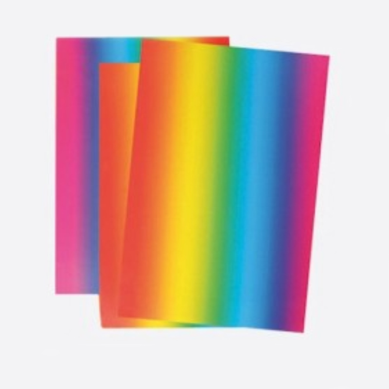 Folia dekorációs karton 49x68cm 200gr fényes, szivárvány