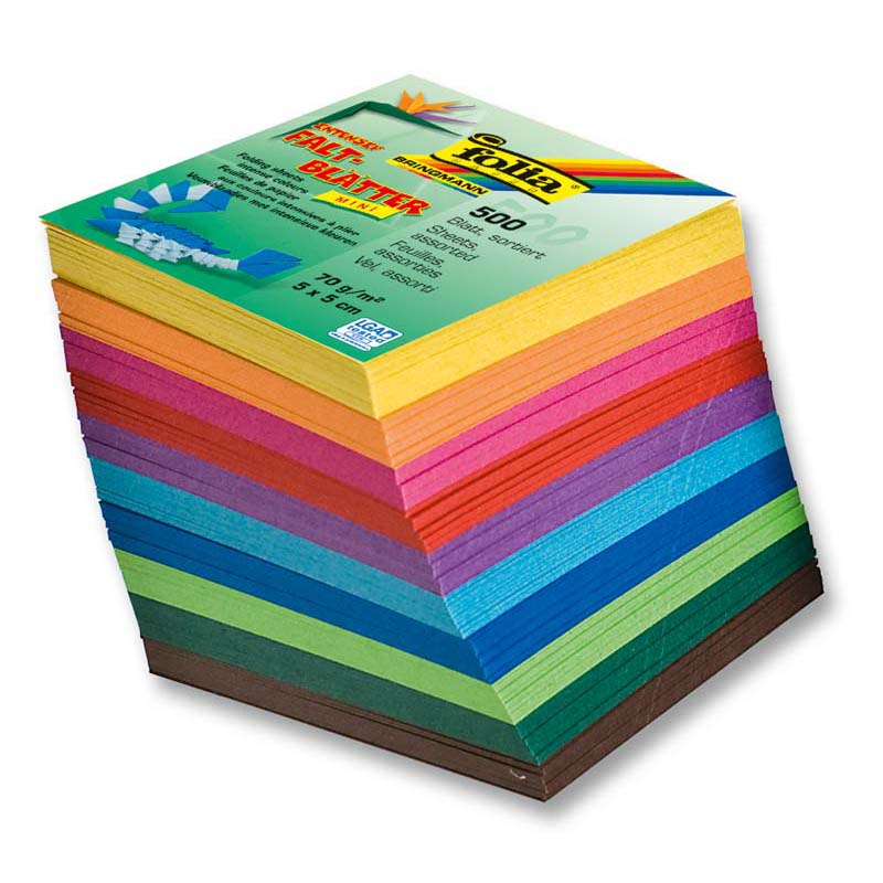 Folia origami papír mini 5x5cm 500 ív vegyes