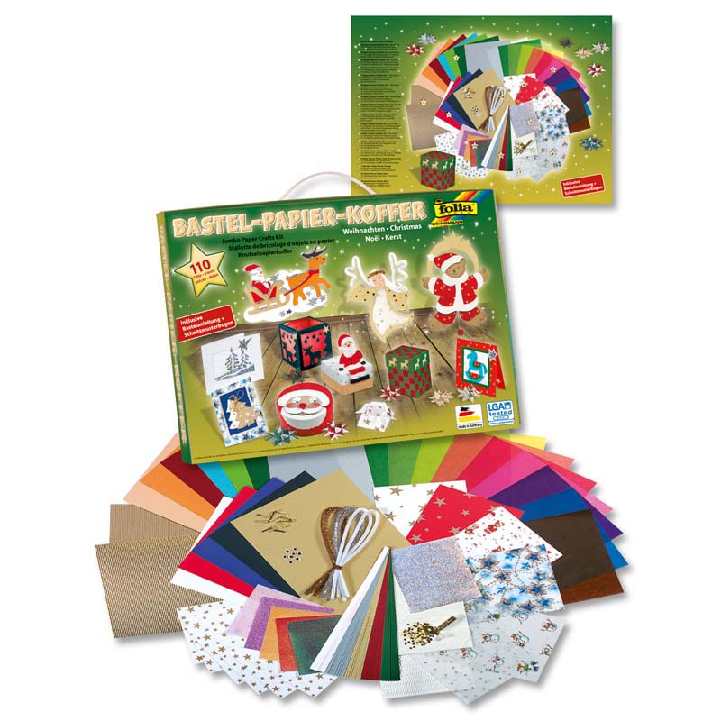 Folia papír készlet hobby bőrönd 110db-os KARÁCSONY