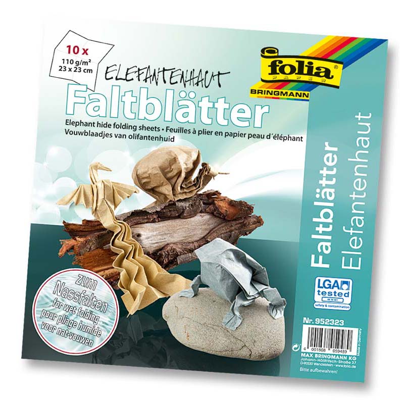 Folia origami papír 23x23cm 110gr 10ív különféle