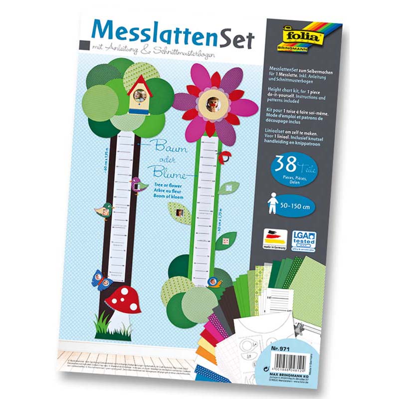 Folia magasságmérő szett 150cm fa/virág 38db