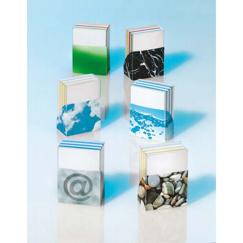 Folia jegyzettömb mintás karton tartóban 7x10cm 350lapos design