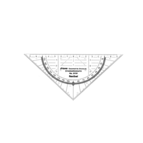 Standardgraph iskolai flexibilis szögvonalzó 16cm geometriai