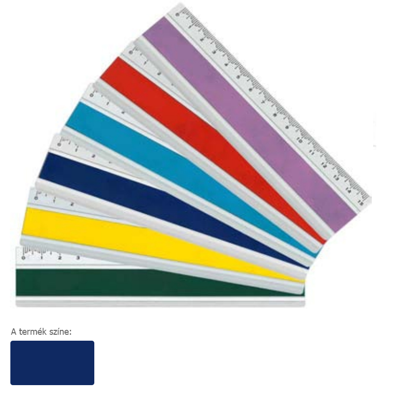 Standardgraph műszaki aluminium vonalzó 15cm joy color kék